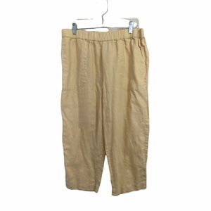Lino by Chico's Linen Wide Capri Pants  Size 2 (Large)